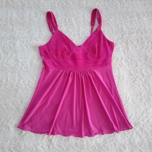 Ambrielle Pink Pleated Pajama Top